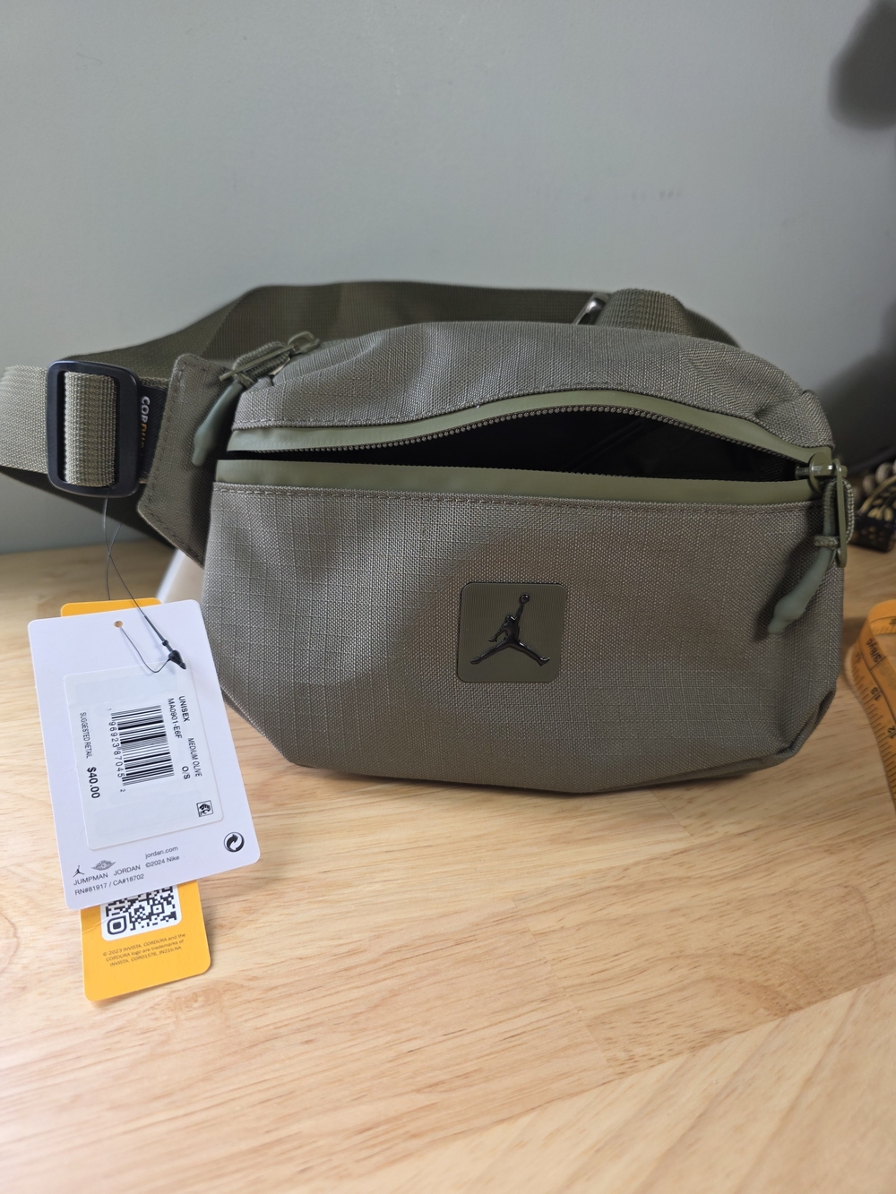 NWT Jordan Olive Green Crossbody Waist Bag